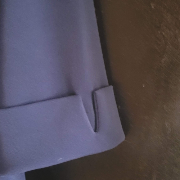 Susan Graver Navy Blazer with Rolled 3/4 Sleeves - Picture 4 of 7